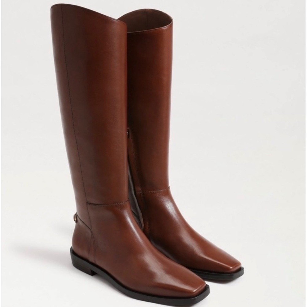 Sam Edelman Cesar Wide Calf
Riding Boot Brown Square Toe Size 7 New